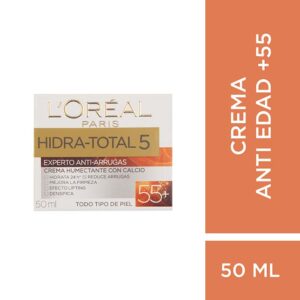 Crema Facial L'Oréal Paris Hidra Total 5 Antiarrugas +55 x 50 ml