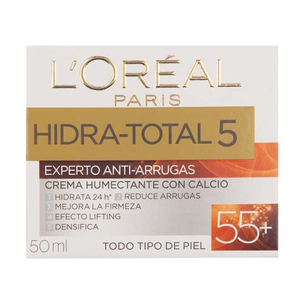 Crema Facial L'Oréal Paris Hidra Total 5 Antiarrugas +55 x 50 ml
