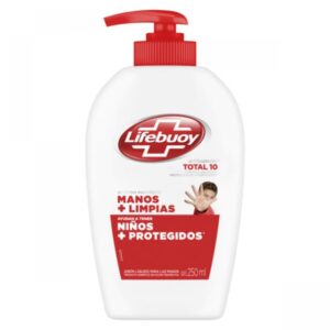 Jabón Líquido Antibacterial Lifebuoy Total 10 con bomba