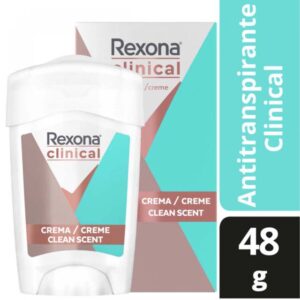 Desodorante Antitranspirante REXONA Clinical Clean Fresh Mujer en Crema 48 grs