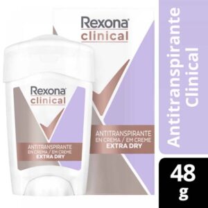 Desodorante Antitranspirante REXONA Clinical Extra Dry Mujer en Crema x 48 grs