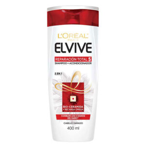 Shampoo 2 en 1 Reparación Total 5 Elvive L´Oréal Paris x 400 ml