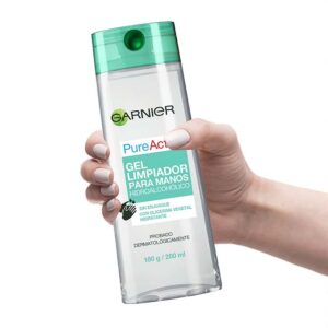 Alcohol en Gel con Glicerina Natural Garnier Pure Active x 200 ml