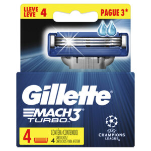 Cartuchos para afeitar Gillette Mach 3 Turbo UEFA