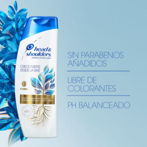 Shampoo Head & Shoulders Crece Fuerte Desde La Raíz
