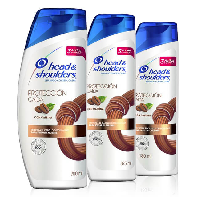 Shampoo Head & Shoulders Protección Caída Con Cafeína Sergio Perfumerias