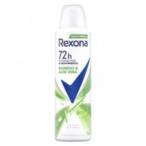 Desodorante Antitranspirante REXONA Bamboo y Aloe Vera en Aerosol x 150 ml