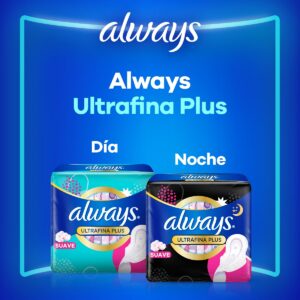 Toallas Sanitarias Always Ultrafina Plus Nocturna Suave con alas x 8 uds