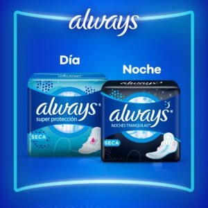 Toallas Sanitarias Always de día Triple Protección Plus Seca con alas