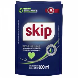 Jabón líquido SKIP Bio-Enzimas Repuesto 800 ml