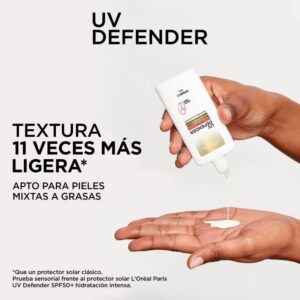 Protector Solar L’Oréal Paris UV Defender Fluido Invisible FPS50+ x 40 grs
