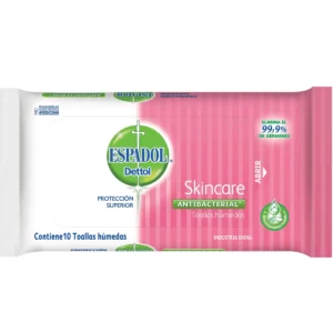 Toallas Húmedas Espadol Dettol Antibacteriales Skincare x 10 uds