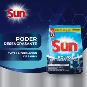 Jabón en polvo para lavavajilla Sun x 1 kg