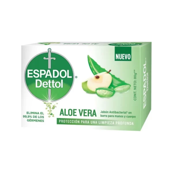 Jabón en barra Espadol Dettol Aloe Vera x 80 grs