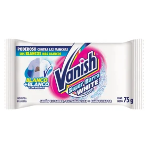 Quitamanchas pre-lavado en barra Vanish Super Barra White x 75 grs