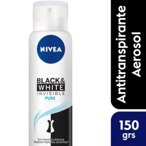 Desodorante Antitranspirante Nivea Invisible Black & White Pure x 150 ml