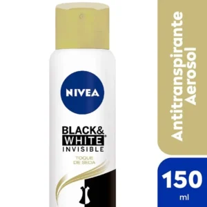 Desodorante Antitranspirante Nivea Invisible Black & White Toque de seda x 150 ml