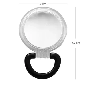 Espejo para cartera doble faz Jessamy redondo con pie