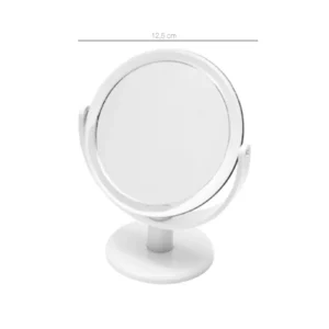 Espejo con pie doble faz Jessamy de acrílico redondo x 12,5 cm