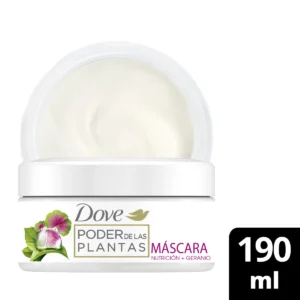 Máscara de Tratamiento Dove Real Poder de las Plantas Nutrición+Geranio x 190 ml