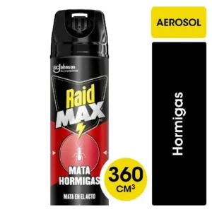 Aerosol Insecticida Raid Max Mata Hormigas x 360 ml