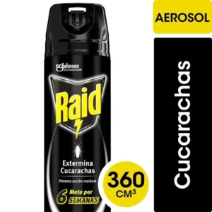 Aerosol Insecticida Raid Extermina Cucarachas x 360 ml