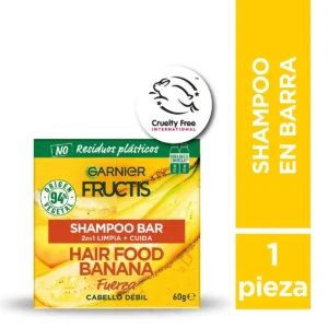 Shampoo sólido Fructis Hair Food Banana x 60 grs