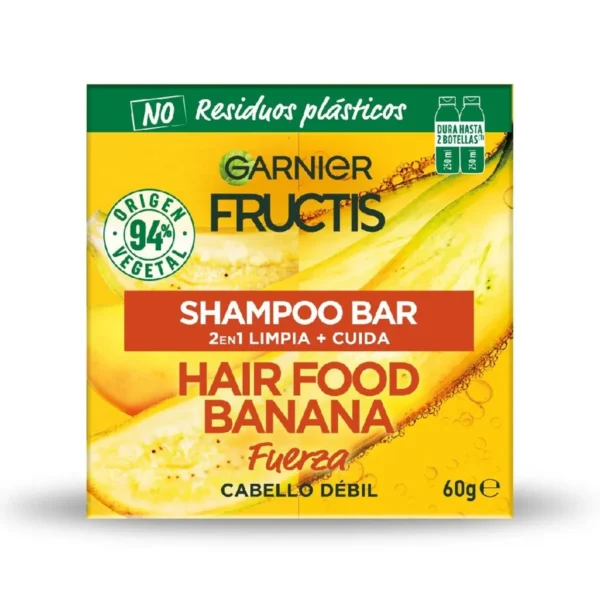 Shampoo sólido Fructis Hair Food Banana x 60 grs