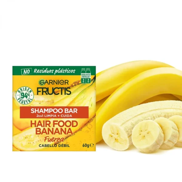 Shampoo sólido Fructis Hair Food Banana x 60 grs