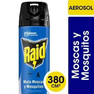 Aerosol Insecticida Raid Mata Moscas y Mosquitos sin olor x 380 ml