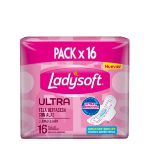 Toallas Sanitarias Ladysoft Ultradelgada Ultraseca con alas