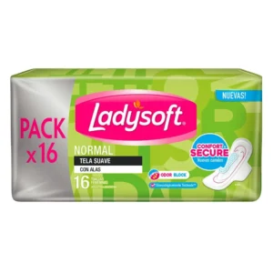 Toallas Sanitarias Ladysoft Normal Soft Suave con alas