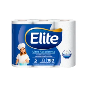 Papel de cocina Elite Ultra Absorbente x 180 paños