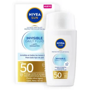 Protector Solar Facial Nivea Sun Invisible Daily Fluid FPS 50 x 40 ml