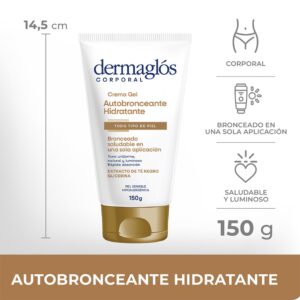 Crema gel autobronceante Dermaglós Hidratante x 150 grs