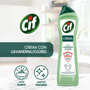 Limpiador en crema Cif Lavandina/Cloro x 750 grs