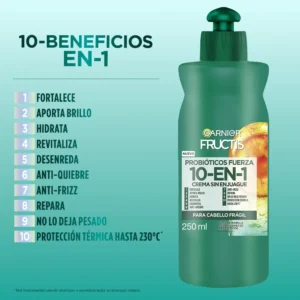 Crema Para Peinar Garnier Fructis Probióticos Fuerza x 250 ml