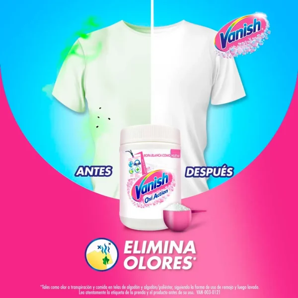 Quitamanchas en polvo Vanish Oxi Action Ropa Blanca x 450 grs