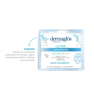 Mascarilla facial de tela Dermaglós Ultra Hidratación x 1 ud