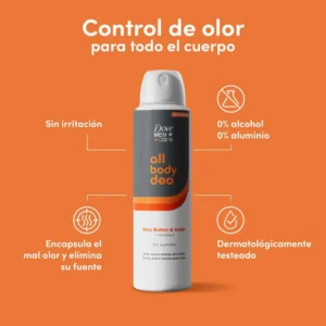 Desodorante en aerosol Dove Men+Care All Body Deo Shea Butter & Cedar x 150 ml