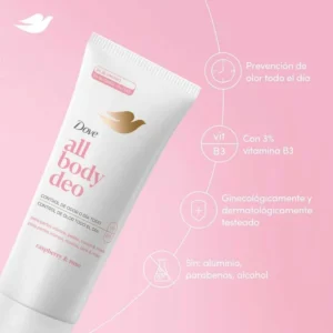 Desodorante en crema Dove All Body Deo Raspberry & Rose x 75 grs