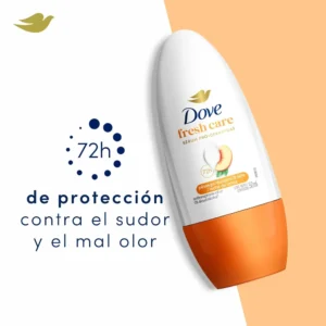 Desodorante Antitranspirante Dove Fresh Care Durazno y Leche de Arroz Roll-on x 50 ml