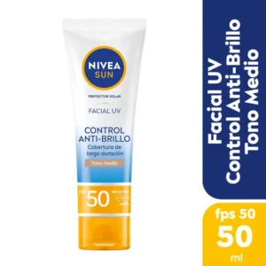Protector Solar Facial Nivea Sun Control Anti-Brillo Medio FPS 50 UV x 50 ml