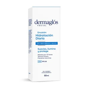 Emulsión Facial Dermaglós Hidratante Día Piel Equilibrada a Mixta FPS 30 x 50 ml