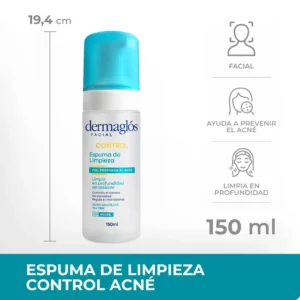 Espuma de Limpieza Facial Dermaglós Control Acné x 150 ml