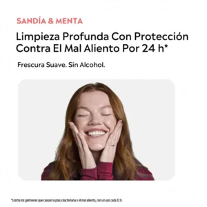 Enjuague Bucal Listerine Sandía y Menta Frescura Suave Sin Alcohol